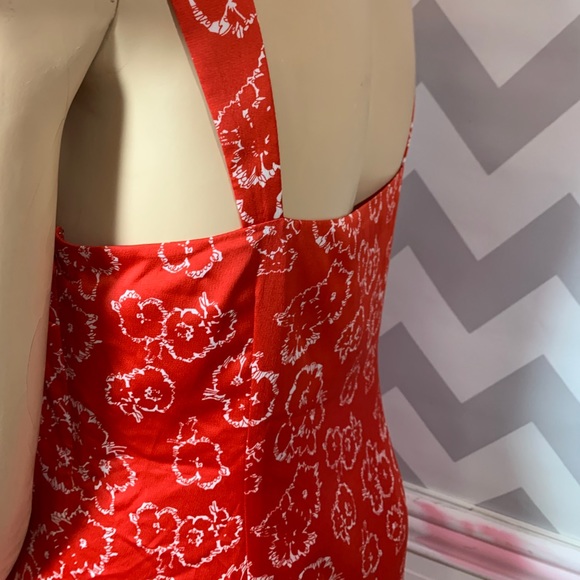 16 Banana Republic poppy red floral dress - Picture 8 of 8
